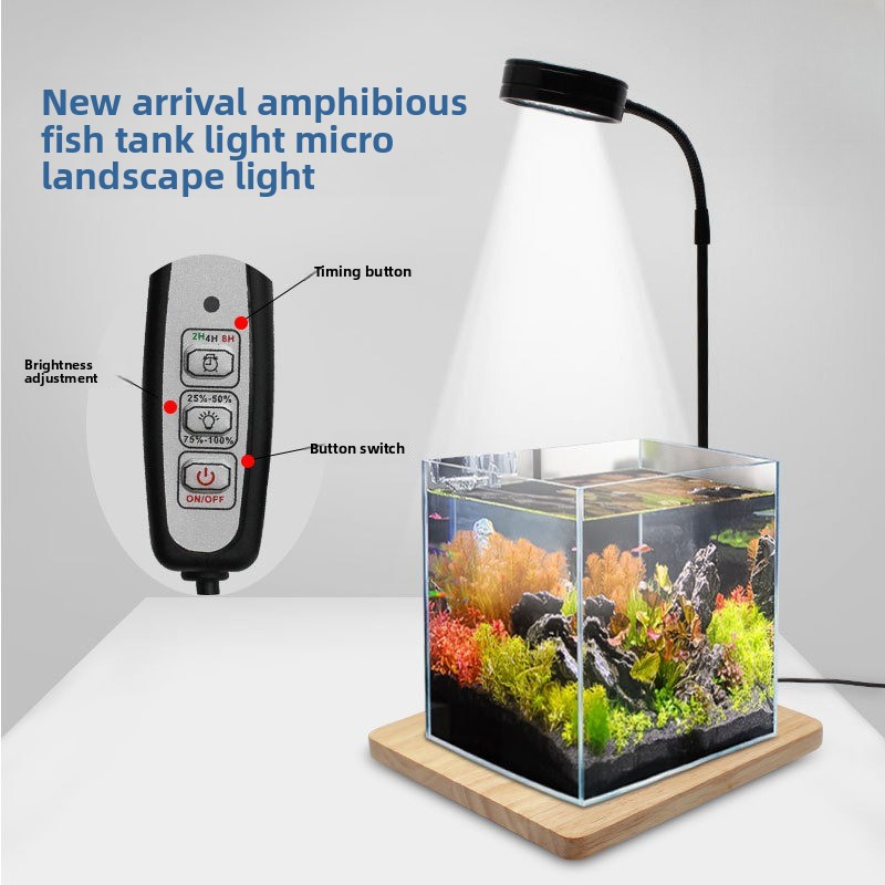 Aquarium Plant On Wood - Lámpara LED USB con Temporizador y